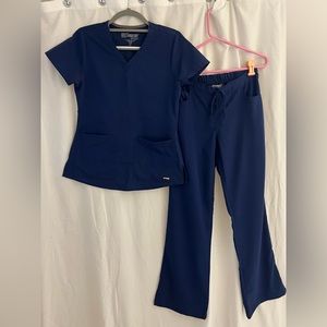 Grey’s anatomy navy blue scrub set xsmall